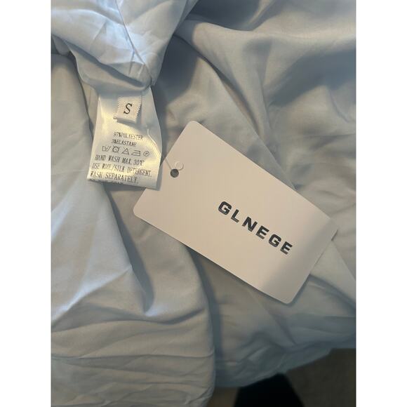 NWT GLNEGE Women's Satin Bodycon Maxi Dress Formal Evening Party Dress Small - Picture 6 of 8